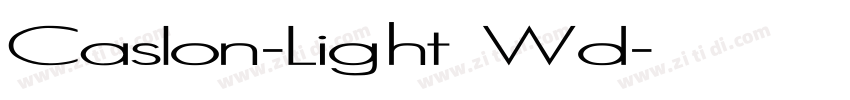 Caslon-Light Wd字体转换